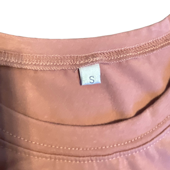 Hola Beaches Cotton Blend Dusty Pink T-shirt Size S - Picture 3 of 6